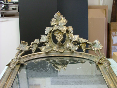 Before picture of a damaged mirror